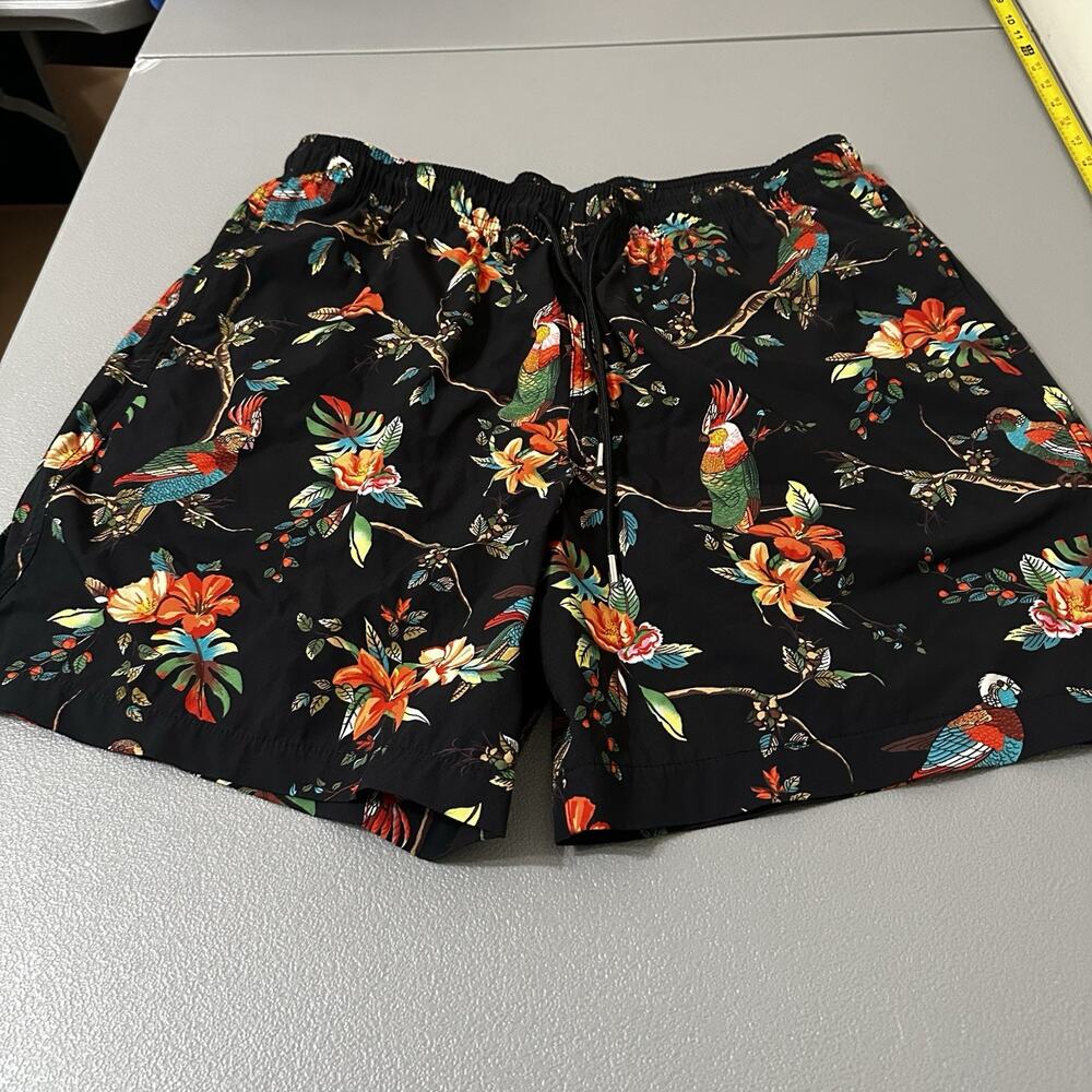 Express Bird Print Swim Shorts. Mens Large